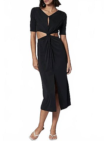 Equipment Genevieve Dress in Black (view 2)