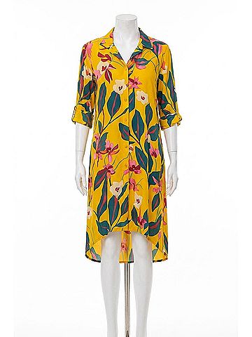 Calypso Clothing Co. Melinda Floral Dress in Yellow (view 1)