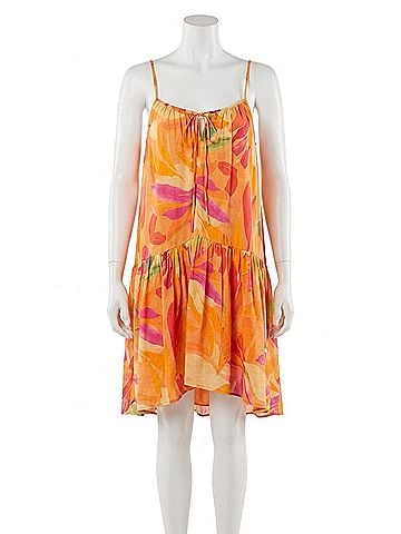 Astr Keala Dress in Orange Multi (view 1)