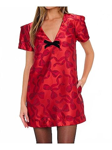 Show Me Your Mumu Jeanette Mini Dress in Bow What Fun (view 2)