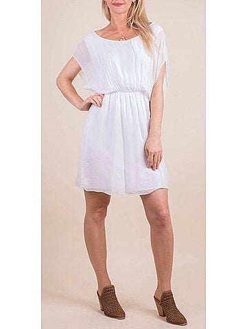 GiGi Moda Lodi Silk Mini Dress in White (view 2)