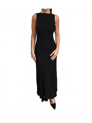 Elan Ellen Maxi Dress in Black (view 2)