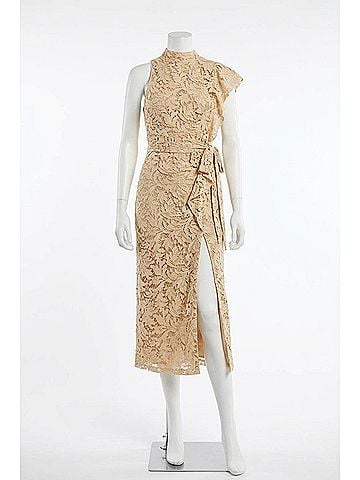A.L.C. Astrid Lace Midi Dress in Beige (view 2)