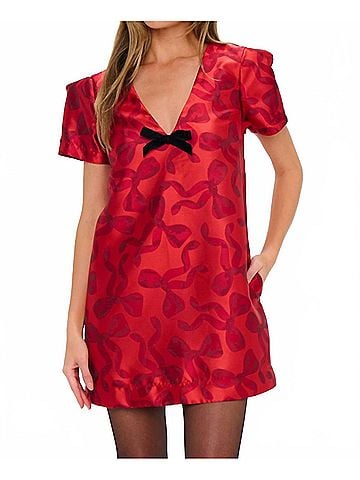 Show Me Your Mumu Jeanette Mini Dress in Bow What Fun (view 2)