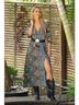 CIENNA Floral Blue Harriet Split Dress in Blue Size M - photo 2