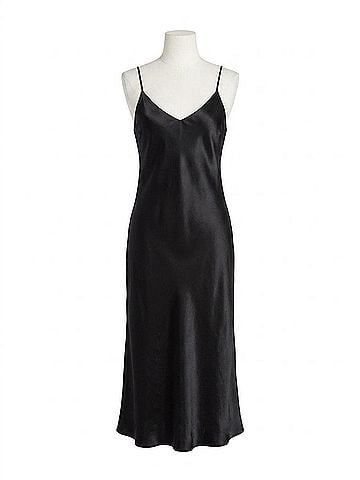 L'Agence Jodie Silk Slip Dress in Black (view 1)