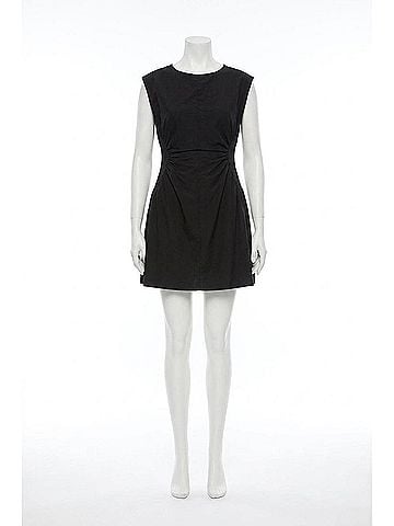 Heyson Sylvia Ruched Waist Mini Dress in Black (view 1)