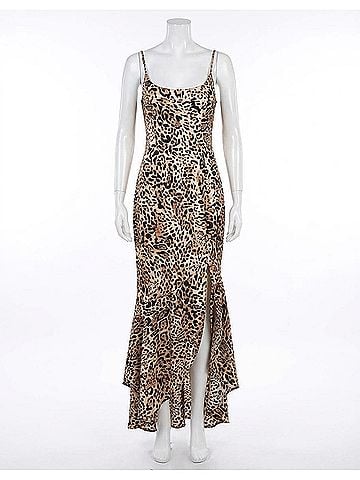 Hutch Alma Jacquard Cocktail Dress in Beige (view 1)