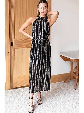 Emerson Fry Pandora Maxi Dress in Black (view 2)