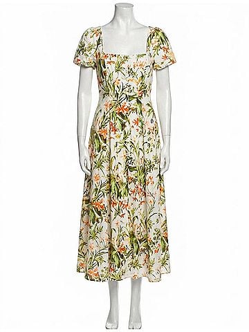 Paige Lindi Dress in Oyster White Multi (view 1)