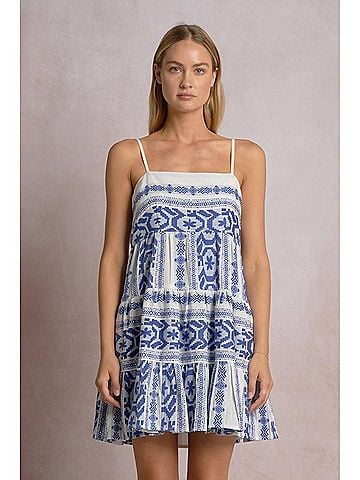 Elan Naxos Cami Mini Dress in Blue (view 2)