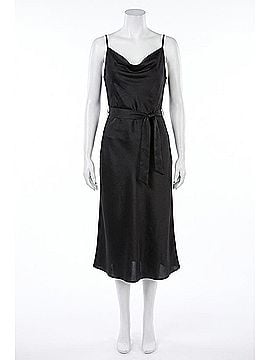 Glam Lucille Draped Neck Midi Dress in Black (view 1)