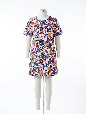 Jade Round Neck Dress in Painted Flora (view 1)