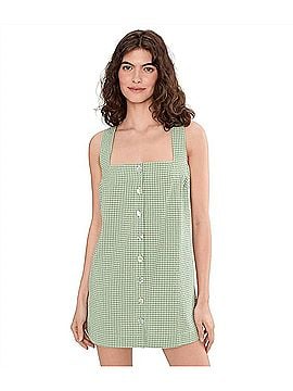 Show Me Your Mumu Gingham Everly Mini Dress in Field Green (view 2)