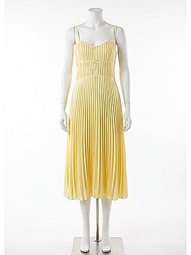 Astr Shionagh Midi Dress in Yellow (view 1)