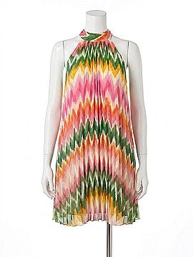Dress Forum Pleated Halter Mini Dress in Sunset Cosmo (view 1)
