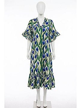 Fitzroy & Willa Soleil Maxi Dress in Tulips- Blue (view 1)