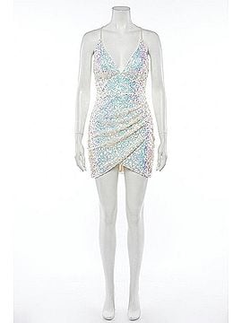 Banjul Sequin Ruched Mini Dress in Champagne (view 1)