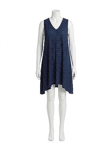 Jordan Taylor V-Neck Handkerchief Dress in Blue (view 1)