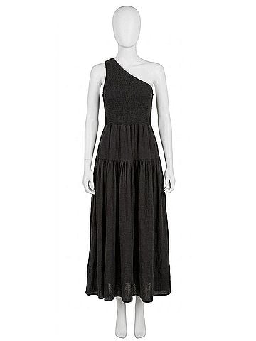 Elan One Shoulder Strap Maxi in Black (view 1)