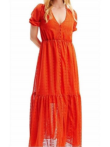 Desigual Tulle Maxi Dress in Poppy (view 2)