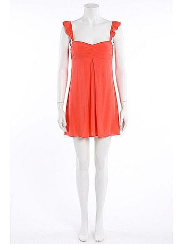Flynn Skye Carla Mini Dress in Coral Crinkle (view 1)