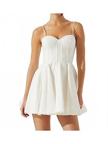 Astr Fenna Corset Dress in White (view 2)