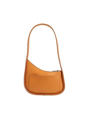 melie bianco Women's Willow Recycled Vegan Shoulder Bag in Orange (view 1)