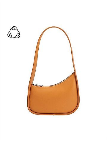melie bianco Women's Willow Recycled Vegan Shoulder Bag in Orange (view 2)