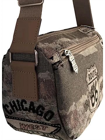 Route 66 Women's Adjustable Strap Crossbody Bag in Beige (view 2)