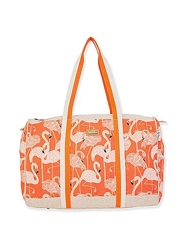 Sun N Sand Women's Flamingo Travel Tote Bag in Orange (view 1)