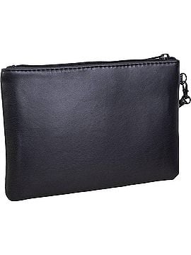 Rebecca and Rifka Women's Box Quilted Wristlet Pouch in Black (view 2)