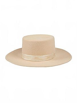 Scotch & Soda Women's Fedora Wool Hat in Sand (view 1)
