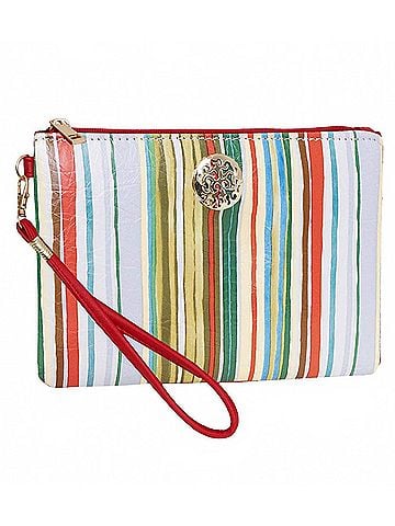 Rebecca and Rifka Women's Stripe Print Wristlet in Multi (view 1)