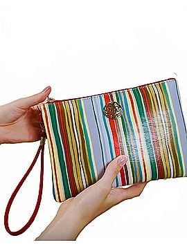 Rebecca and Rifka Women's Stripe Print Wristlet in Multi (view 2)