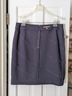 Adrienne Vittadini Solid Chevron-herringbone Blue Formal Skirt Size 10 - photo 5