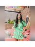 Sparkles 100% Terrycloth Print Green Shorts Size 2X - photo 6