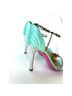 Emanuel Ungaro 100% Artificial Silk Green Silver Heels Size EU 39 1/2 - photo 8