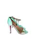 Emanuel Ungaro 100% Artificial Silk Green Silver Heels Size EU 39 1/2 - photo 2