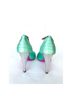 Emanuel Ungaro 100% Artificial Silk Green Silver Heels Size EU 39 1/2 - photo 9