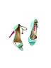 Emanuel Ungaro 100% Artificial Silk Green Silver Heels Size EU 39 1/2 - photo 1