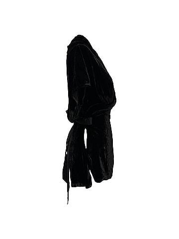 Rick Owens Rick Owens Wrap Blouse in Black Velvet (view 2)