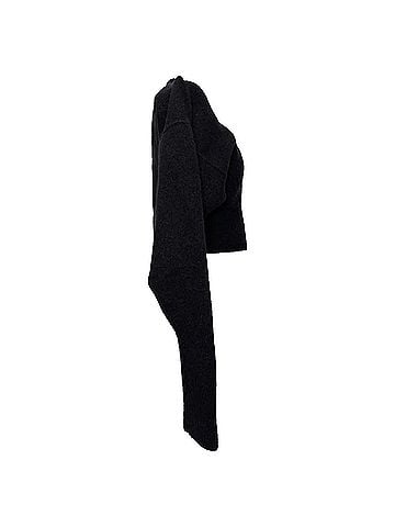 Rick Owens Rick Owens Batwing Klaus Zip Cardigan in Black Alpaca Wool (view 2)