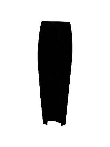 Rick Owens Rick Owens Fitted Midi Skirt in Black Viscose (view 1)
