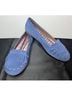 Lands' End 100% Suede Blue Flats Size 9 - photo 12