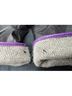 Coach 100% Leather 100% Cashmere Brown Purple Gloves Size 7 - photo 9