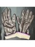 Coach 100% Leather 100% Cashmere Brown Purple Gloves Size 7 - photo 5