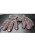 Coach 100% Leather 100% Cashmere Brown Purple Gloves Size 7 - photo 7