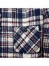 Brooks Brothers 100% Cotton 100% Acetate Plaid Tweed Blue Red Jacket Size 16 - photo 4