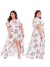 Torrid 97% Rayon 3% Spandex 100% Polyester Floral Purple White Jumpsuit Size 14 - photo 1